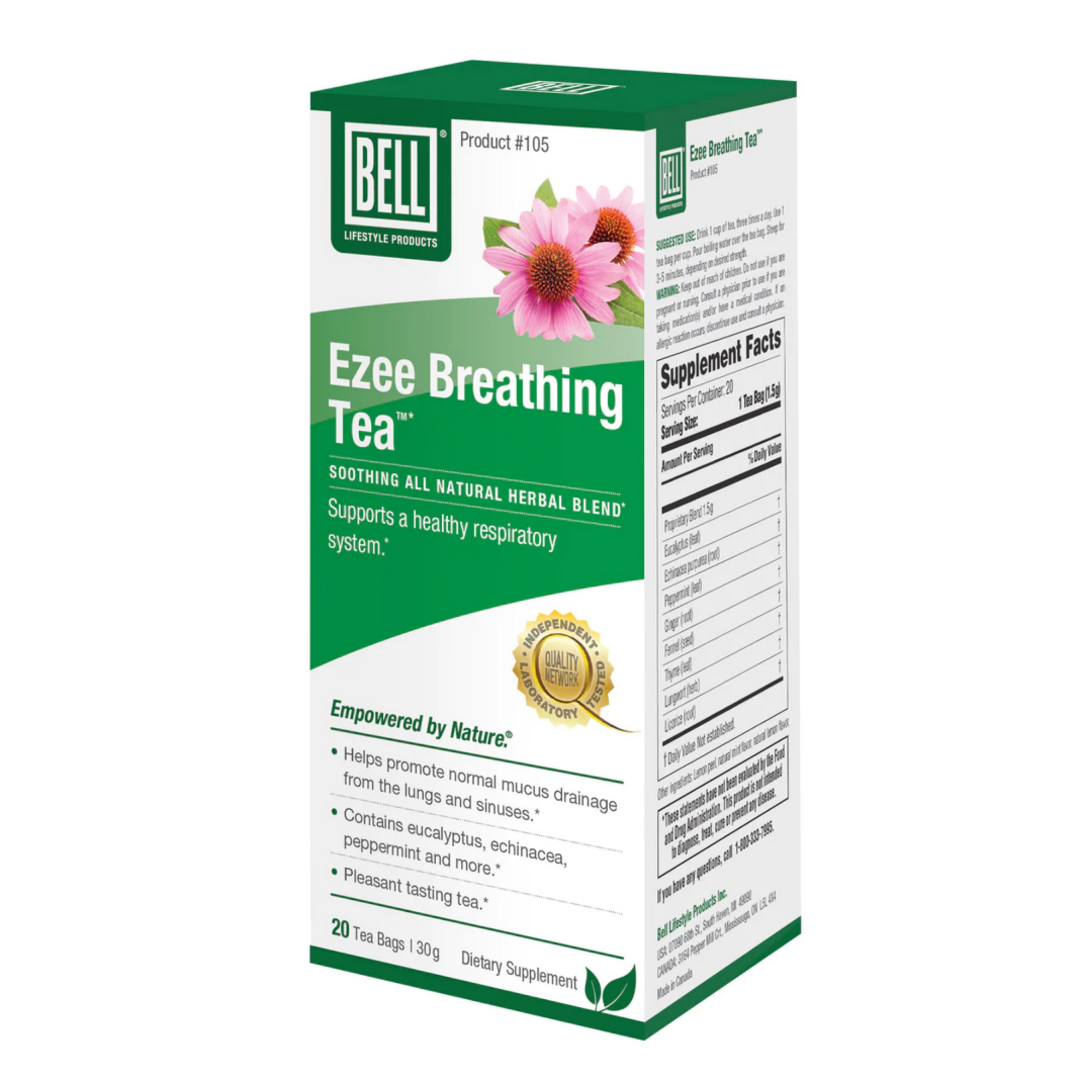 Bell Lifestyle Products Ezee Breathing Tea - 20 Tea Bags