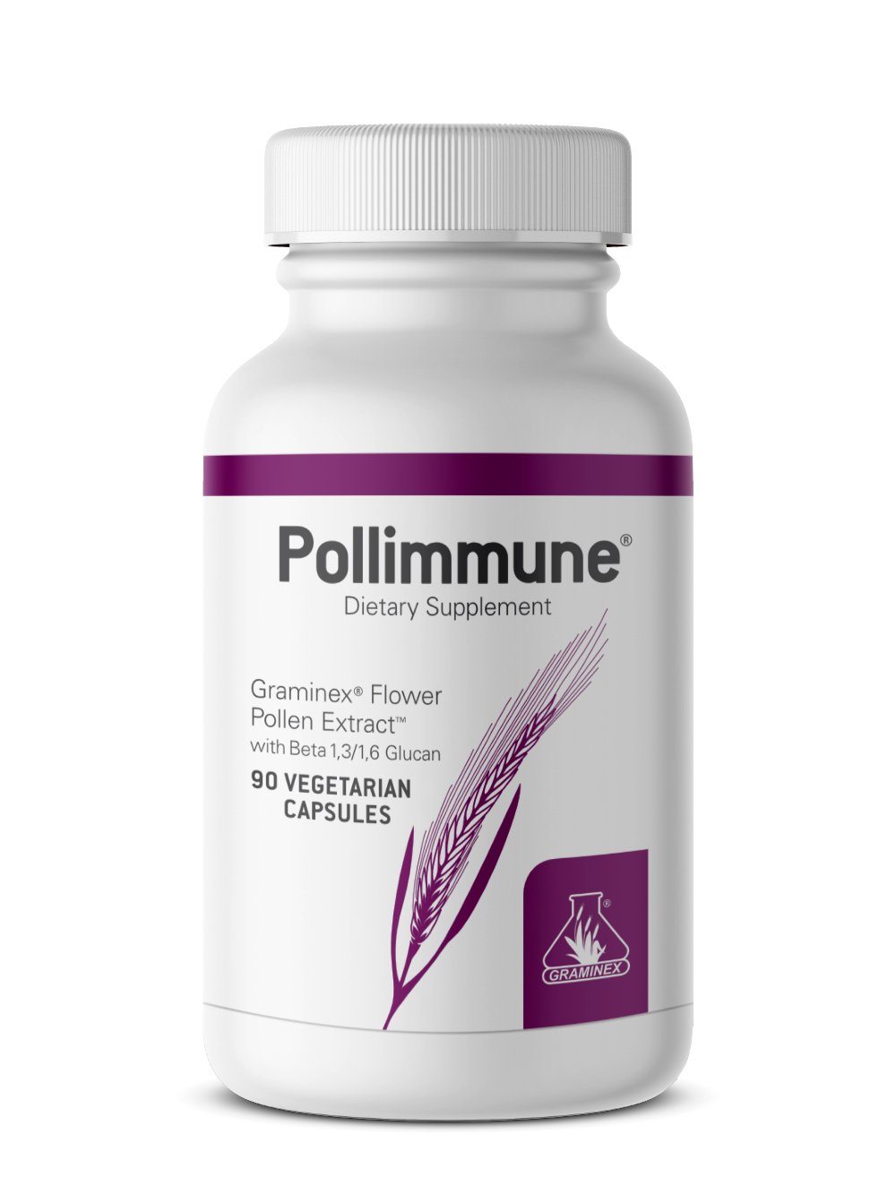 Graminex Pollimmune Flower Pollen Extract with Beta 1,3/1,6 Glucan - 90 Vegetarian Capsules