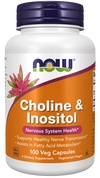 NOW Foods Choline & Inositol Nervous System Health - 100 Veg Capsules