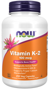 NOW Foods Vitamin K-2 100 mcg Supports Bone Health - 250 Veg Capsules