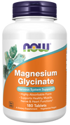 NOW Foods Magnesium Glycinate Nervous System Support - 180 Tablets