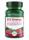 B12 Energy Berry Lemonade Melt Quick-Dissolving Tablets with Super Fruits 30 Count - Purity Products
