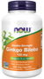 NOW Foods Double Strength Ginkgo Biloba Supports Brain Health 120 mg - 200 Veg Capsules
