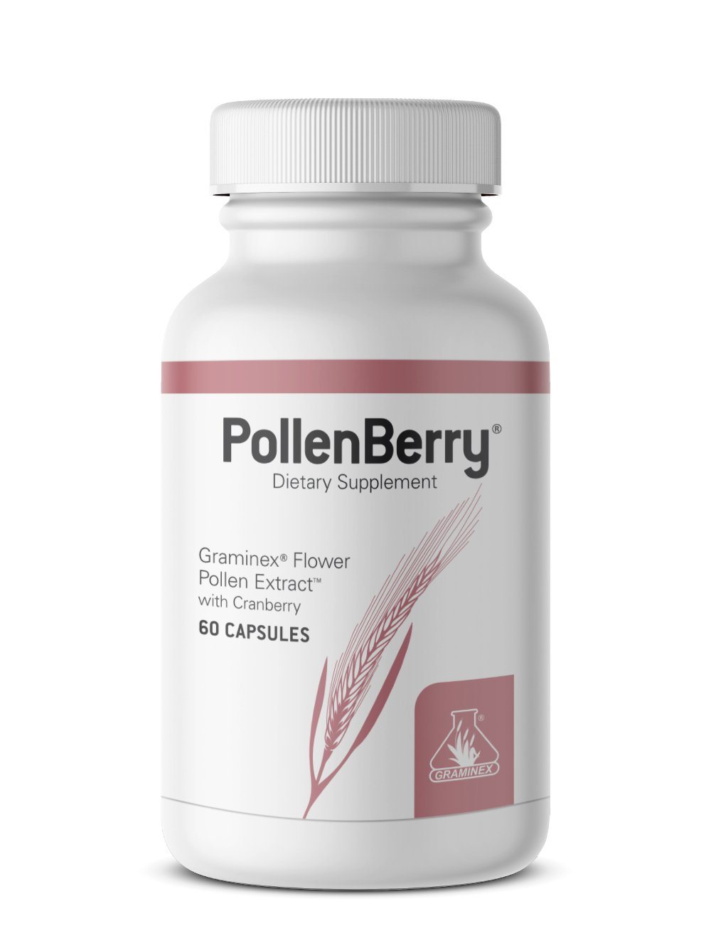 Graminex PollenBerry Flower Pollen Extract with Cranberry - 60 Capsules