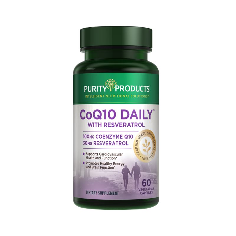 Purity Products CoQ10 Daily with Resveratrol - 60 Vegetarian Capsules