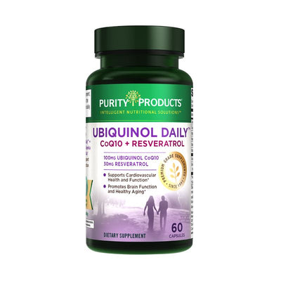 Purity Products Ubiquinol Daily CoQ10 + Resveratrol - 60 Capsules
